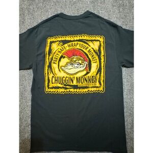 Chuggin Monkey Austin Texas NWOT T-Shirt Men's M Black Funny Shirts Party Safe